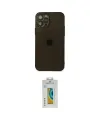 ieg™ iPhone 12 Pro Kılıf Ahenk Doku - Siyah Polymer Nano Ekran Koruyucu