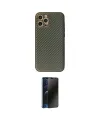 ieg™ iPhone 12 Pro Kılıf Ahenk Işık - Siyah 3D Antistatik Hayalet Cam Ekran Koruyucu