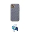 ieg™ iPhone 12 Pro Kılıf Ahenk Işık - Siyah 3D Antistatik Seramik Nano Ekran Koruyucu
