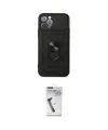 ieg™ iPhone 12 Pro Kılıf Ahenk Klasik - Şeffaf Uv Polymer Nano Ekran Koruyucu