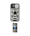 ieg™ iPhone 12 Pro Kılıf Ahenk Klasik - Siyah 34D Hayalet Izgaralı Cam