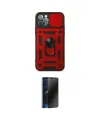 ieg™ iPhone 12 Pro Kılıf Ahenk Klasik - Siyah 3D Antistatik Hayalet Cam Ekran Koruyucu