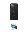ieg™ iPhone 12 Pro Kılıf Ahenk Klasik - Siyah 3D Antistatik Seramik Nano Ekran Koruyucu