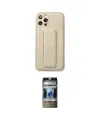 ieg™ iPhone 12 Pro Kılıf Akış Doku - Siyah 34D Hayalet Izgaralı Cam