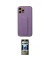 ieg™ iPhone 12 Pro Kılıf Akış Doku - Siyah 34D Hayalet Izgaralı Cam