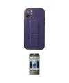 ieg™ iPhone 12 Pro Kılıf Akış Doku - Siyah 34D Hayalet Izgaralı Cam