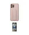 ieg™ iPhone 12 Pro Kılıf Akış Doku - Siyah 34D Hayalet Izgaralı Cam