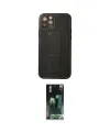 ieg™ iPhone 12 Pro Kılıf Akış Doku - Siyah 360 Mat Full Body Arka Koruyucu