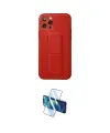 ieg™ iPhone 12 Pro Kılıf Akış Doku - Siyah 3D Antistatik Cam Ekran Koruyucu