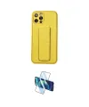 ieg™ iPhone 12 Pro Kılıf Akış Doku - Siyah 3D Antistatik Cam Ekran Koruyucu