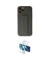 ieg™ iPhone 12 Pro Kılıf Akış Doku - Siyah 3D Antistatik Seramik Nano Ekran Koruyucu