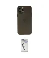 ieg™ iPhone 12 Pro Kılıf Atlas Minimal Prime - Şeffaf Uv Polymer Nano Ekran Koruyucu