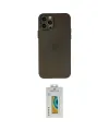 ieg™ iPhone 12 Pro Kılıf Atlas Minimal Prime - Siyah Polymer Nano Ekran Koruyucu
