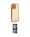 ieg™ iPhone 12 Pro Kılıf Çekirdek Klasik Serisi - Siyah 34D Hayalet Izgaralı Cam