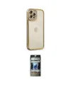 ieg™ iPhone 12 Pro Kılıf Çekirdek Klasik Serisi - Siyah 34D Hayalet Izgaralı Cam