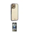 ieg™ iPhone 12 Pro Kılıf Çekirdek Klasik Serisi - Siyah 34D Hayalet Izgaralı Cam