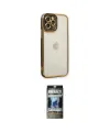 ieg™ iPhone 12 Pro Kılıf Çekirdek Klasik Serisi - Siyah 34D Hayalet Izgaralı Cam