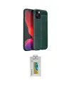 ieg™ iPhone 12 Pro Kılıf Doruk Klasik Özel Seri - Siyah Polymer Nano Ekran Koruyucu