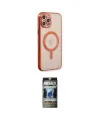 ieg™ iPhone 12 Pro Kılıf Doruk Minimal - Siyah 34D Hayalet Izgaralı Cam