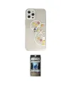 ieg™ iPhone 12 Pro Kılıf Eksen Asil Prime - Siyah 34D Hayalet Izgaralı Cam