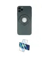 ieg™ iPhone 12 Pro Kılıf Eksen Klasik Prime - Siyah 3D Antistatik Seramik Nano Ekran Koruyucu