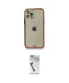 ieg™ iPhone 12 Pro Kılıf Eksen Minimal Koleksiyonu - Şeffaf Uv Polymer Nano Ekran Koruyucu