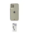 ieg™ iPhone 12 Pro Kılıf Eksen Minimal Koleksiyonu - Şeffaf Uv Polymer Nano Ekran Koruyucu