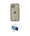 ieg™ iPhone 12 Pro Kılıf Eksen Minimal Koleksiyonu - Siyah 3D Antistatik Seramik Nano Ekran Koruyucu
