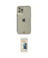 ieg™ iPhone 12 Pro Kılıf Eksen Minimal Koleksiyonu - Siyah 6D Mat Seramik Hayalet Nano Ekran Koruyucu