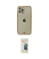 ieg™ iPhone 12 Pro Kılıf Eksen Minimal Koleksiyonu - Siyah 6D Mat Seramik Hayalet Nano Ekran Koruyucu