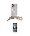 ieg™ iPhone 12 Pro Kılıf Eksen Özel Seri - Siyah 34D Hayalet Izgaralı Cam