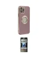 ieg™ iPhone 12 Pro Kılıf İz Form Serisi - Siyah 34D Hayalet Izgaralı Cam