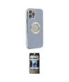 ieg™ iPhone 12 Pro Kılıf İz Form Serisi - Siyah 34D Hayalet Izgaralı Cam