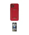 ieg™ iPhone 12 Pro Kılıf Kozmos Minimal Prime - Siyah 34D Hayalet Izgaralı Cam