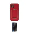 ieg™ iPhone 12 Pro Kılıf Kozmos Minimal Prime - Siyah 3D Antistatik Hayalet Cam Ekran Koruyucu