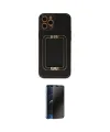 ieg™ iPhone 12 Pro Kılıf Kozmos Minimal Prime - Siyah 3D Antistatik Hayalet Cam Ekran Koruyucu