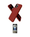 ieg™ iPhone 12 Pro Kılıf Kozmos Yansıma Özel Seri - Siyah 34D Hayalet Izgaralı Cam
