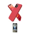 ieg™ iPhone 12 Pro Kılıf Kozmos Yansıma Özel Seri - Siyah 34D Hayalet Izgaralı Cam