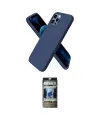 ieg™ iPhone 12 Pro Kılıf Kozmos Yansıma Özel Seri - Siyah 34D Hayalet Izgaralı Cam