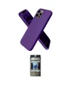 ieg™ iPhone 12 Pro Kılıf Kozmos Yansıma Özel Seri - Siyah 34D Hayalet Izgaralı Cam