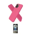 ieg™ iPhone 12 Pro Kılıf Kozmos Yansıma Özel Seri - Siyah 34D Hayalet Izgaralı Cam