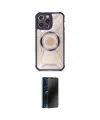 ieg™ iPhone 12 Pro Kılıf Kutup Modern - Siyah 3D Antistatik Hayalet Cam Ekran Koruyucu