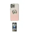 ieg™ iPhone 12 Pro Kılıf Kutup Yansıma Özel Seri - Siyah 34D Hayalet Izgaralı Cam