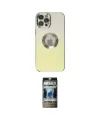 ieg™ iPhone 12 Pro Kılıf Kutup Yansıma Özel Seri - Siyah 34D Hayalet Izgaralı Cam