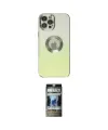 ieg™ iPhone 12 Pro Kılıf Kutup Yansıma Özel Seri - Siyah 34D Hayalet Izgaralı Cam