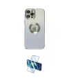 ieg™ iPhone 12 Pro Kılıf Kutup Yansıma Özel Seri - Siyah 3D Antistatik Seramik Nano Ekran Koruyucu