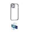 ieg™ iPhone 12 Pro Kılıf Nova Asil Özel Seri - Siyah 3D Antistatik Cam Ekran Koruyucu