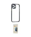 ieg™ iPhone 12 Pro Kılıf Nova Asil Özel Seri - Siyah 6D Mat Seramik Hayalet Nano Ekran Koruyucu