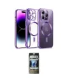 ieg™ iPhone 12 Pro Kılıf Nova Işık Özel Seri - Siyah 34D Hayalet Izgaralı Cam