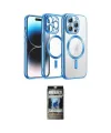 ieg™ iPhone 12 Pro Kılıf Nova Işık Özel Seri - Siyah 34D Hayalet Izgaralı Cam